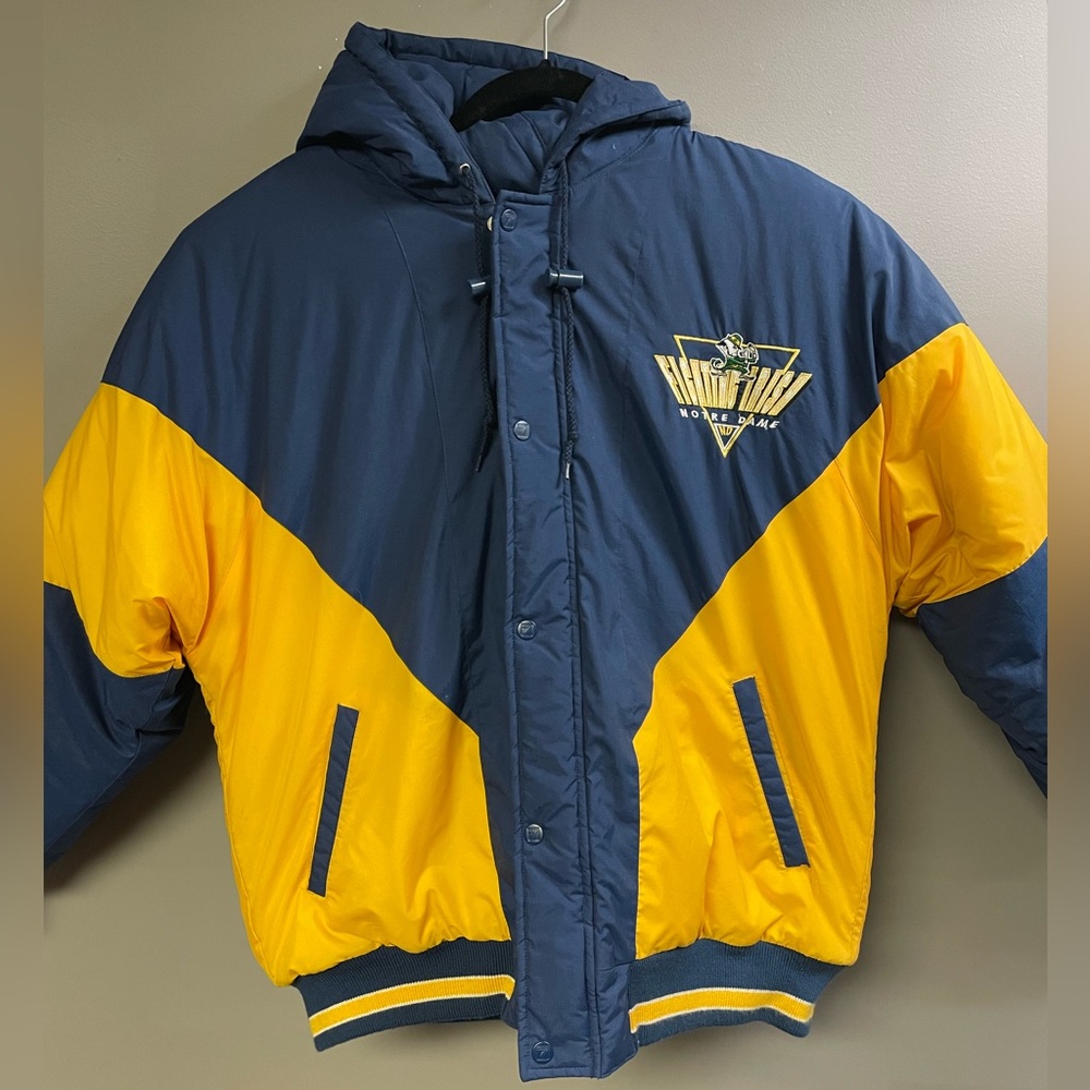 Fighting Irish Norte Dame Large Vintage Bomber Jacket - Picture 2 of 5